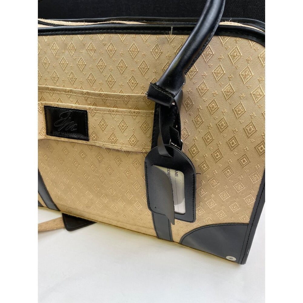 Joy Mangano Women's Tan/Black Carry on Bag/Small Luggage SKU 3747 - Picture 8 of 16